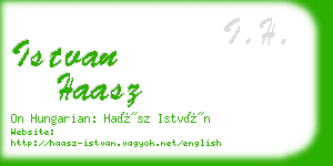 istvan haasz business card